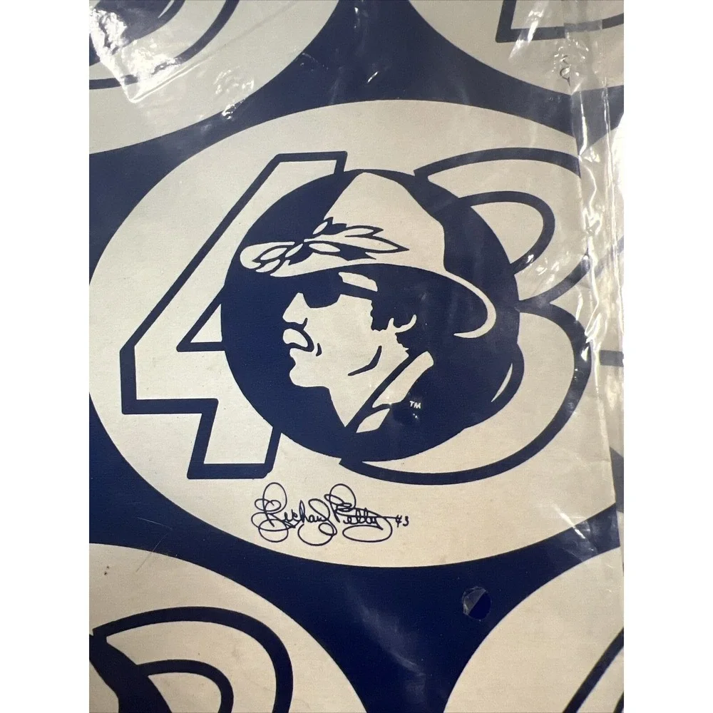 Vtg NOS Richard Petty Blue‎ & White Wrapping Paper Lot Of 4 (2) Sheets 30